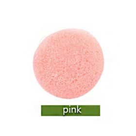 Konjac Sponge For Washing Face Round Konjac Konnyaku Sponge Facial Cleansing Exfoliator Bathing Puff Face Wash Puff (Option: Pink)